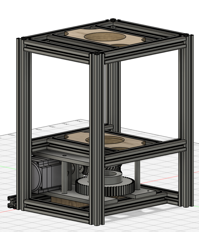 Support de mât en profilé aluminium avec système de commande